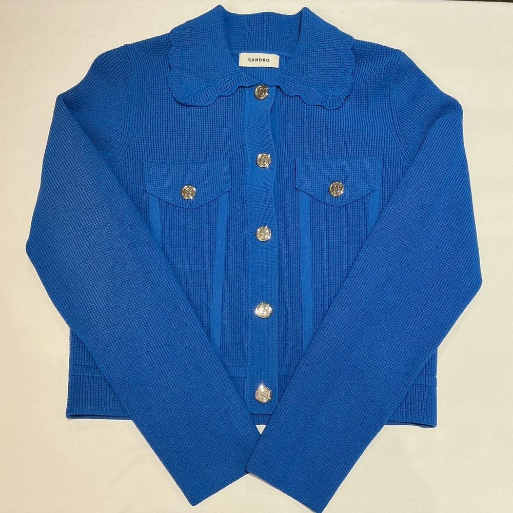 SANDRO Paco Collar Cardigan - Picture 8 of 11